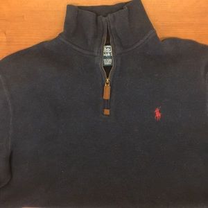 Black polo sweater